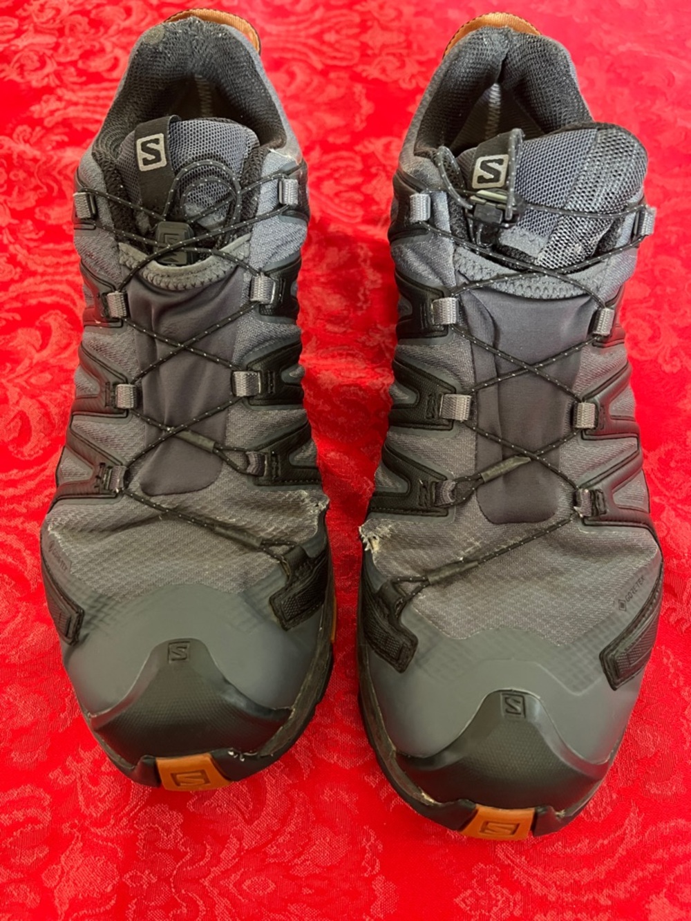 Salomon Men's XA Pro 3D Trail Running Shoes Black Orange Size 12 Hiking Sneakers